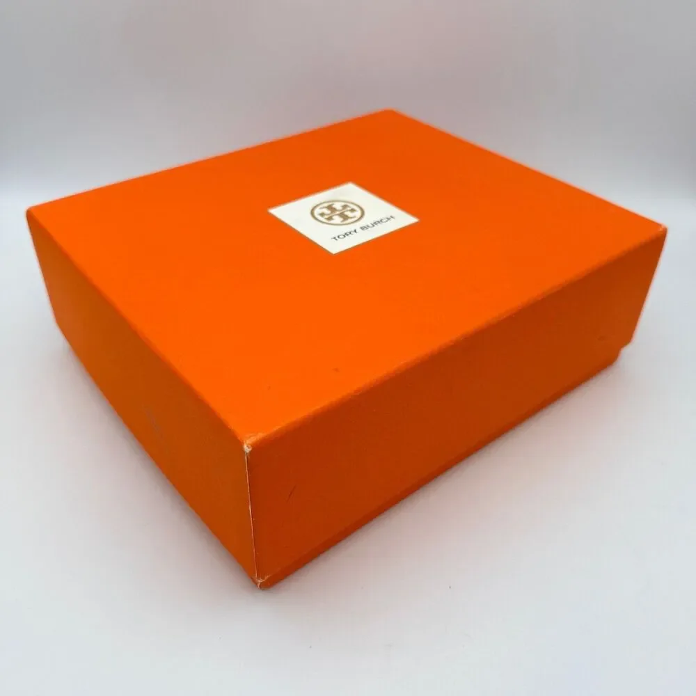 Tory Burch Orange Gift Box Storage Keepsake Packaging Empty 9 3/8 x 8 x 3 3/8